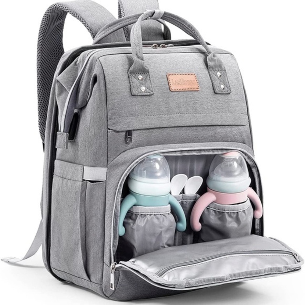 Backpack Diaper Travel Bag Built-in Portable Bassinet & Changing Area Lexi Roman
